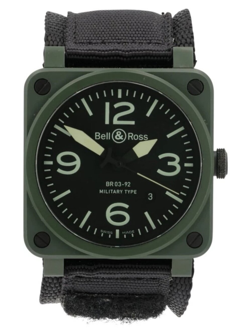Bell & Ross Black Dial Green Ceramic 42mm Automatic Men’s Watch BR03-92-CK